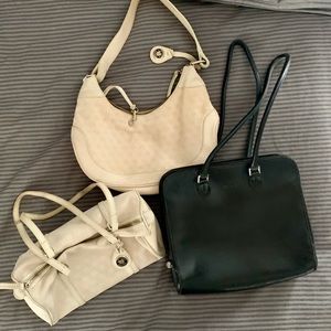 Lot of 3 handbags Dooney&Bourke and leather Furla